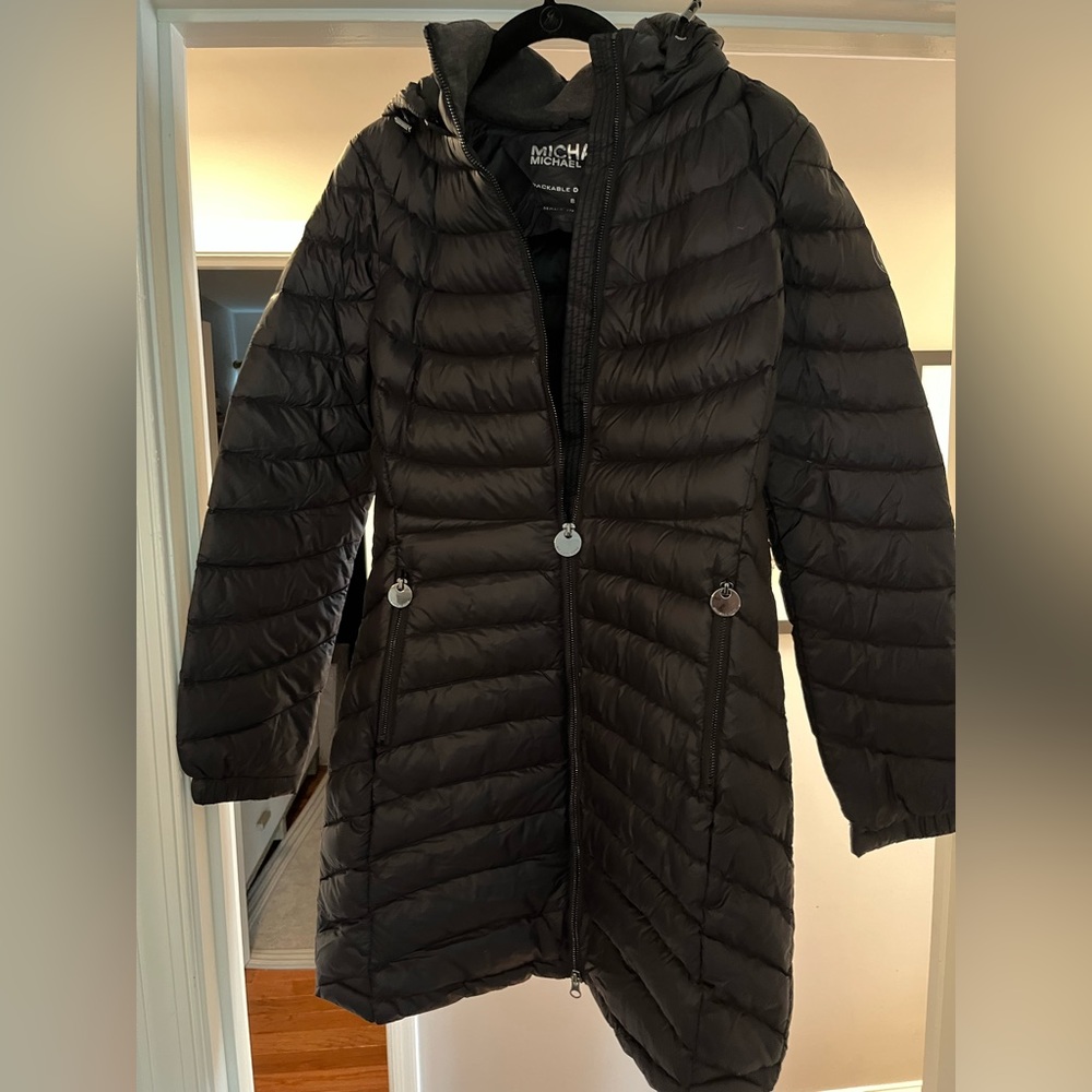 Michael Kors Packable Down Fill Jacket Long Size Small